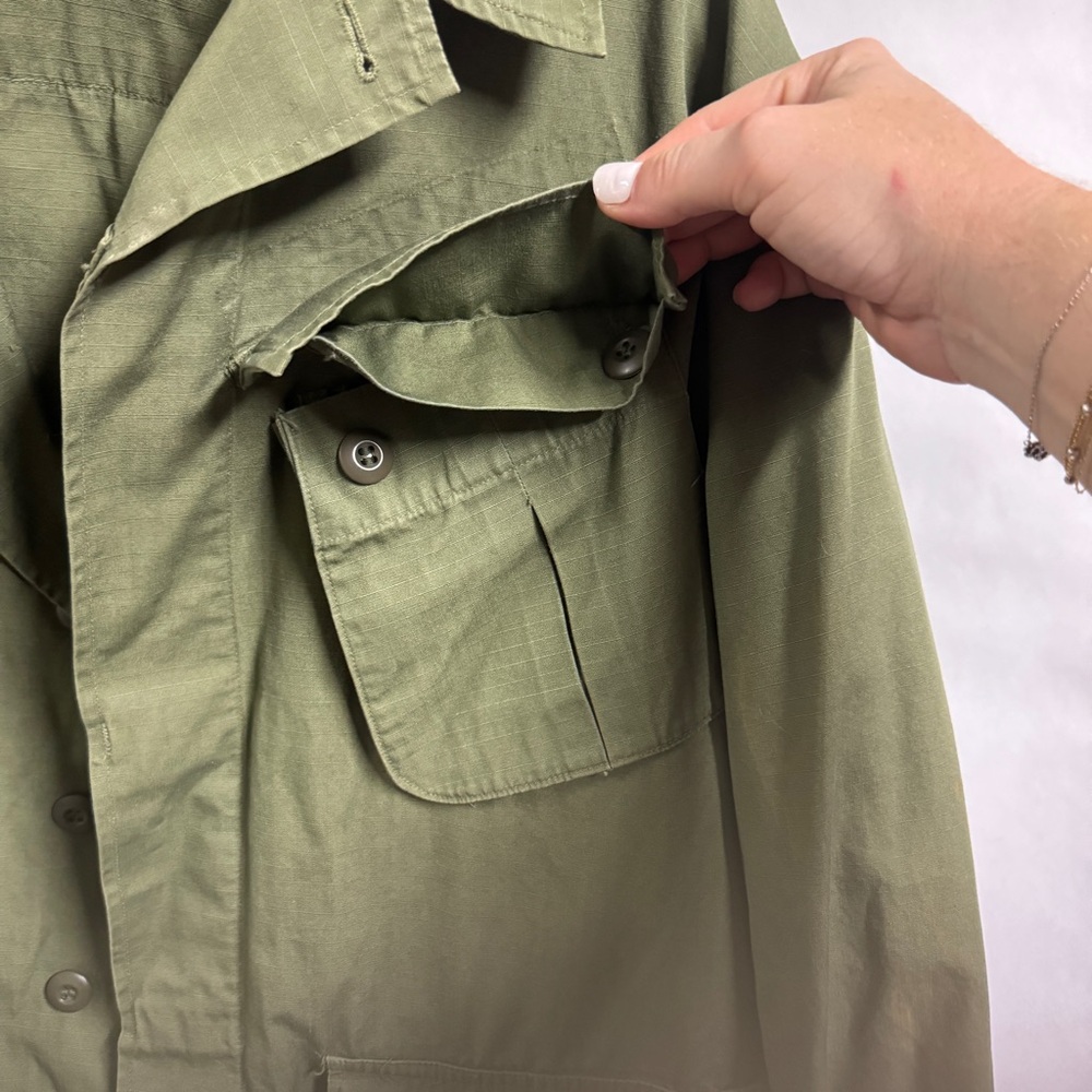 Vintage Khaki Green 60s Military Jacket - Picture 2 of 9